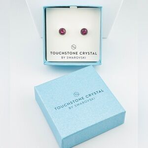 Rose Ice Earrings 
Touchstone Crystal by Swarovski